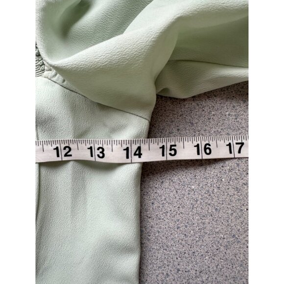 A&F Corset Style Mini Dress Women ST Sage Green Sweetheart Smocked coquette - Picture 8 of 9